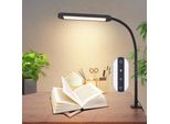 Zmh Lampada Da Scrivania Led Dimmerabile Morsettibile Nero Lampada Da Lavoro 11W Lampada Da Ufficio Lampada A Luce Diurna Protezione Degli Occhi Temperature Di Colore Regolabili Lampada Da Tavolo Con Funzione Timer Funzione Di Ricarica