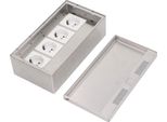 Presa Di Corrente A Pavimento 4 Uscite Standard Scatola Elettrica Da Incasso In Acciaio Inox 4000W