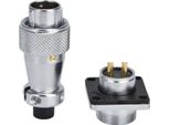 2 Pin Metallo Aviazione Connettore Adattatore Impermeabile In Lega Di Zinco WS16 Aviazione Connettore Ac 500V