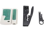 Strumento Di Crimpatura RJ45 Passare Attraverso Ethernet Crimper Cat5 Cat5E Cat6 Strumento Di Crimpatura Con Cavo Di Rete Tester Spelafili