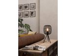 Eglo Tischleuchte "Rinroe Tischlampe,Stahl, E27, IP20, Wohnzimmerlampe, Flurlampe, Lampe", Schwarz, 1, Ø 20Cm H: 44Cm, 1 Stk., Leuchten, Dreibeinige Nachttischlampe, Tischleuchte, Lampe Mit E27 Fassung, Tischleuchte