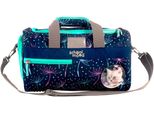 Sporttasche SCHOOL-MOOD Lina (Kätzchen), Kinder, Gr. B/H/T: 39cm x 20cm x 22cm, blau (lina), Polyester, Taschen Sporttasche