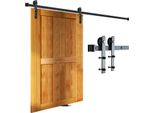 Succebuy Set Di Ferramenta Per Porte Scorrevoli Da 8 Piedi, Capacità Di Carico Di 330 Libbre, Set Di Binari Per Porte Singole, Adatto A Pannelli Larghi 3,7-4,3 Piedi E Spessi 1,3-1,8 Pollici, Rullo Liscio E Silenzioso (A Forma Di I)