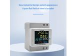Digital Single Phase Energy Meter Household Electricity Usage Monitor AC40V-300V 100A Power Voltmeter Ammeter Voltage Amps Watt Kwh Frequency Power Factor Meter Con Schermo Lcd A Colori