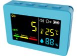 Misuratore Portatile Di Qualità Dell'aria 3In1 Tester Di Temperatura E Umidità Co Rivelatore Di Monossido Di Carbonio A Schermo A Colori Con Allarme Vocale E Funzione Di Visualizzazione Della Quantità Elettrica