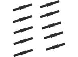 10PCS J.20009 Accoppiatore A Banana 4 Mm Femmina A Femmina Isolata Connettore A Banana Spina Di Estensione Adattatore Nero