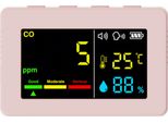 Misuratore Portatile Di Qualità Dell'aria 3In1 Tester Di Temperatura E Umidità Co Rivelatore Di Monossido Di Carbonio A Schermo A Colori Con Allarme Vocale E Funzione Di Visualizzazione Della Quantità Elettrica