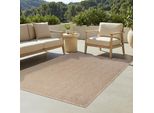 Tappeto Tapiso Yucana Outdoor Beige Balcone Resistente Ai Raggi Uv 80 X 150 Cm