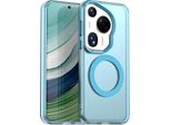 Custodia Magnetica Per Huawei Pura 70 Ultra, Sottile Custodia Traslucida Opaca Antiurto Blu