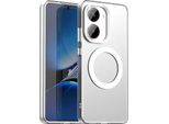 Custodia Magnetica Per Xiaomi Poco X7 Pro, Sottile Custodia Traslucida Opaca Antiurto Bianco
