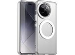 Custodia Magnetica Per Xiaomi 14 Civi / Civi 4 Pro, Sottile Custodia Antiurto Traslucida Opaca Bianco