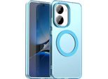 Custodia Magnetica Per Xiaomi Poco X7 Pro, Sottile Custodia Traslucida Opaca Antiurto Blu
