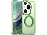 Custodia Magnetica Per Huawei Pura 70 Ultra, Sottile Custodia Traslucida Opaca Antiurto Verde