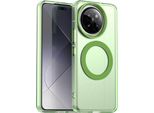 Custodia Magnetica Per Xiaomi 14 Civi / Civi 4 Pro, Sottile Custodia Traslucida Opaca Antiurto Verde