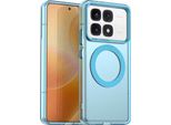 Custodia Magnetica Per Xiaomi Redmi K70 Ultra, Sottile Custodia Traslucida Opaca Antiurto Blu