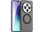 Custodia Magnetica Per Xiaomi Redmi 14C / Xiaomi Redmi 14R, Sottile Custodia Traslucida Opaca Antiurto Nero