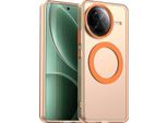 Custodia Magnetica Per Xiaomi Redmi K80 Pro, Sottile Custodia Traslucida Opaca Antiurto Arancione