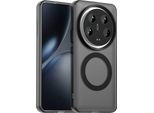 Custodia Magnetica Per Xiaomi 14 Ultra, Sottile Custodia Traslucida Opaca Antiurto Nero