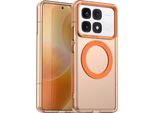 Custodia Magnetica Per Xiaomi Redmi K70 Ultra, Sottile Custodia Traslucida Opaca Antiurto Arancione