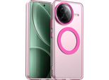 Custodia Magnetica Per Xiaomi Redmi K80 Pro, Sottile Custodia Traslucida Opaca Antiurto Rosso