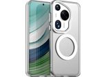Custodia Magnetica Per Huawei Pura 70 Ultra, Sottile Custodia Traslucida Opaca Antiurto Bianco