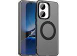 Custodia Magnetica Per Xiaomi Poco X7 Pro, Sottile Custodia Traslucida Opaca Antiurto Nero