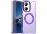 Custodia Magnetica Per Xiaomi Poco X7 Pro, Sottile Custodia Antiurto Traslucida Opaca Viola