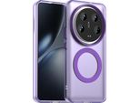 Custodia Magnetica Per Xiaomi 14 Ultra, Sottile Custodia Traslucida Opaca Antiurto Viola