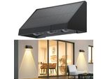 Zmh Lampade Solari Per Esterno Applique Solare Parete Esterna 3 Led Applique Esterna 3000K Bianco Caldo 2 Modalità Applique Solare Impermeabile Luce Solare Per Recinzione Terrazza Balcone Giardino Scale