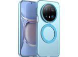Custodia Magnetica Per Huawei Mate 70, Sottile Custodia Traslucida Opaca Antiurto Blu