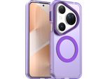 Custodia Magnetica Per Huawei Pura 80 Ultra, Sottile Custodia Traslucida Opaca Antiurto Viola