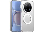 Custodia Magnetica Per Huawei Mate 70, Sottile Custodia Traslucida Opaca Antiurto Bianco