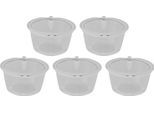 5Pcs 50 Ml Capsula Caffè Riutilizzabile Tazza Filtro Con Cucchiaio Per Dolce Gusto Machinetransparent