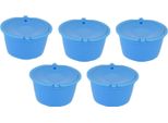 5Pcs 50 Ml Caffè Cialda Riutilizzabile Tazza Filtro Con Cubo Per Dolce Gusto Machineblue