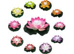 Loto Artificiale Galleggiante Luce Notturna Led Lampade A Risparmio Energetico Per Giardino Piscina - Laghetto Fontana Decorazione