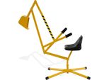 Costway Sedile Escavatore Ruotabile A 360°, 123X62X62 Cm Escavatore Gigante In Metallo Con Pala&Comando A 2 Mani, Escavatore Di Sabbia Cavalcabile Per Bambini 3+Giallo
