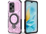 Resistente Cover Per Cellulare Per Honor 200 Lite, Robusta Custodia Con Supporto Ad Anello, Supporto Magnetico E Supporto Rosa