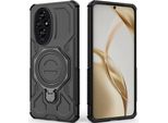 Resistente Cover Per Cellulare Per Honor 200, Robusta Custodia Con Supporto Ad Anello, Supporto Magnetico E Supporto Nero