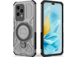 Resistente Cover Per Cellulare Per Honor 200 Lite, Robusta Custodia Con Supporto Ad Anello, Supporto Magnetico E Supporto Grigio