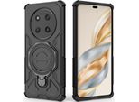 Resistente Cover Per Cellulare Per Honor X9C /Honor Magic7 Lite, Robusta Custodia Con Supporto Ad Anello, Supporto Magnetico E Supporto Nero