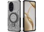 Resistente Cover Per Cellulare Per Honor 200, Robusta Custodia Con Supporto Ad Anello, Supporto Magnetico E Supporto Grigio