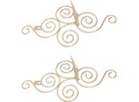 2 Set Portacandele Da Parete Pieghevole In Stile Europeo Vortice In Ferro Battuto Portacandele Da Parete Decorazione Casa Oro