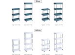 Carrello A 3 Ripiani Con Ruote, Ganci Per Appendere, Organizzazione Multifunzionale Dello Spazio, Ripiani, Carrello Portavivande Portatile Per La Cucina,