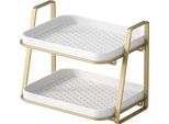 Scaffale Per Piatti A 2 Livelli Vassoio Bianco Scaffale Asciutto Per La Cucina Organizzatore Da Tavolo Scaffale In Metallo Con Vassoio In Plastica