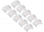 10Pcs Cob Led Strip To Wire Connector 10Mm 3Pin Transparent Solderless Led Light Strip Connettori Per Casa Scuola Ufficio