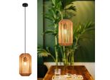 Zmh Lampada A Sospensione Tavolo Da Pranzo Lampada A Sospensione Vintage Lampada A Sospensione Sala Da Pranzo Rattan Lampada A Sospensione E27 Lungo Design Lanterna 1 Fiamma Tavolo Da Pranzo Lampada Per Camera Da Letto Letto Soggiorno Corridoio (Lampadina Non Inclusa)