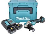 Smerigliatrice Angolare A Batteria Makita Dga 520 STJX1 18 V 125 Mm X-LOCK Brushless + 2X Batteria Ricaricabile 5,0 Ah + Caricabatterie + Makpac