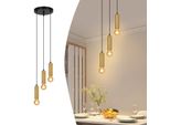 Zmh Lampada A Sospensione A 3 Fiamme Lampada A Sospensione Oro Nero Lampada A Sospensione E27 Lampada Da Sala Da Pranzo Lampada A Sospensione Industriale Lampada Da Tavolo In Metallo Lampada Da Soggiorno Lampada Da Cucina A Sospensione Lampada Da Camera Da Letto Corridoio