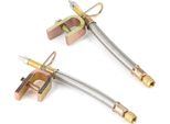 2Pcs Tire Valve Stem Extension Adaptor Stainless Steel Braided Hose Car Universal 150Mm
