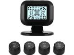 Sistema Di Monitoraggio Della Pressione Degli Pneumatici Tpms Display Lcd In Tempo Reale Senza Fili 4 Sensori Esterni Funzione Di Allarme
